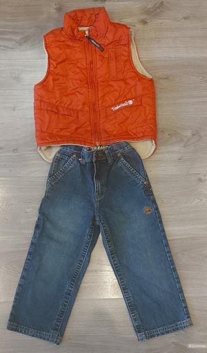 Комплект Timberland джинсы и  жилет 2-4 года