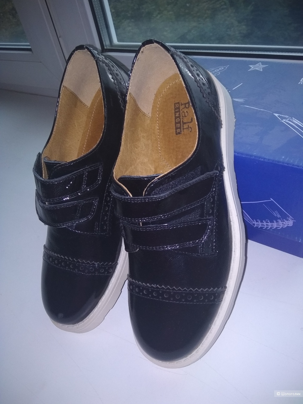 Кожаные лаковые полуботинки Ralf Ringer для мальчика 36 р.