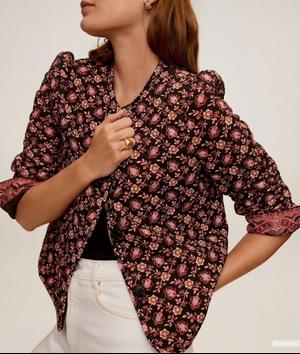 Утепленный стеганый жакет манго, размер L