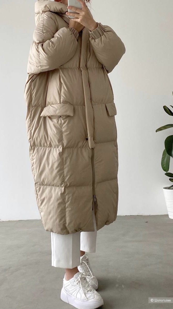 Пуховик пальто стеганый WOOKLAND, oversize