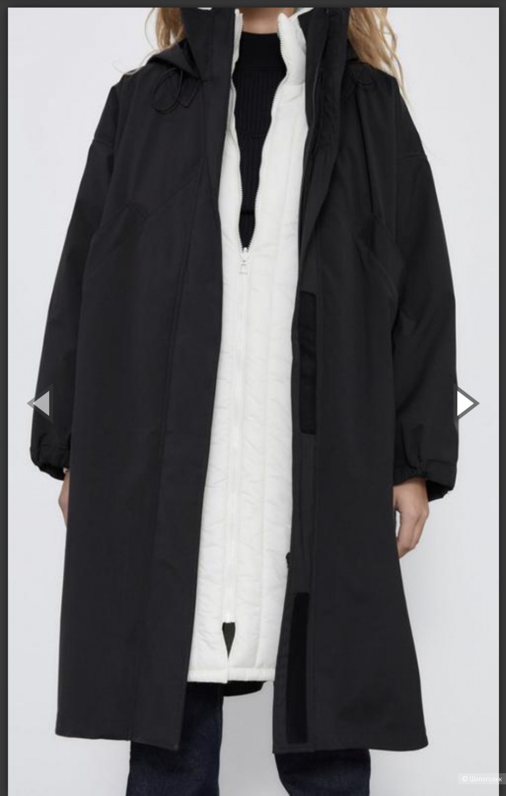 Парка Zara 2 в 1, размер S oversize