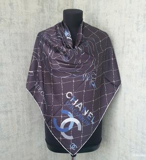 Платок Chanel шелк черный