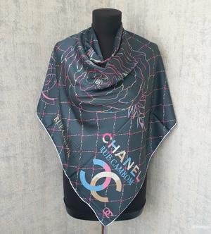 Платок Chanel шелк зеленый