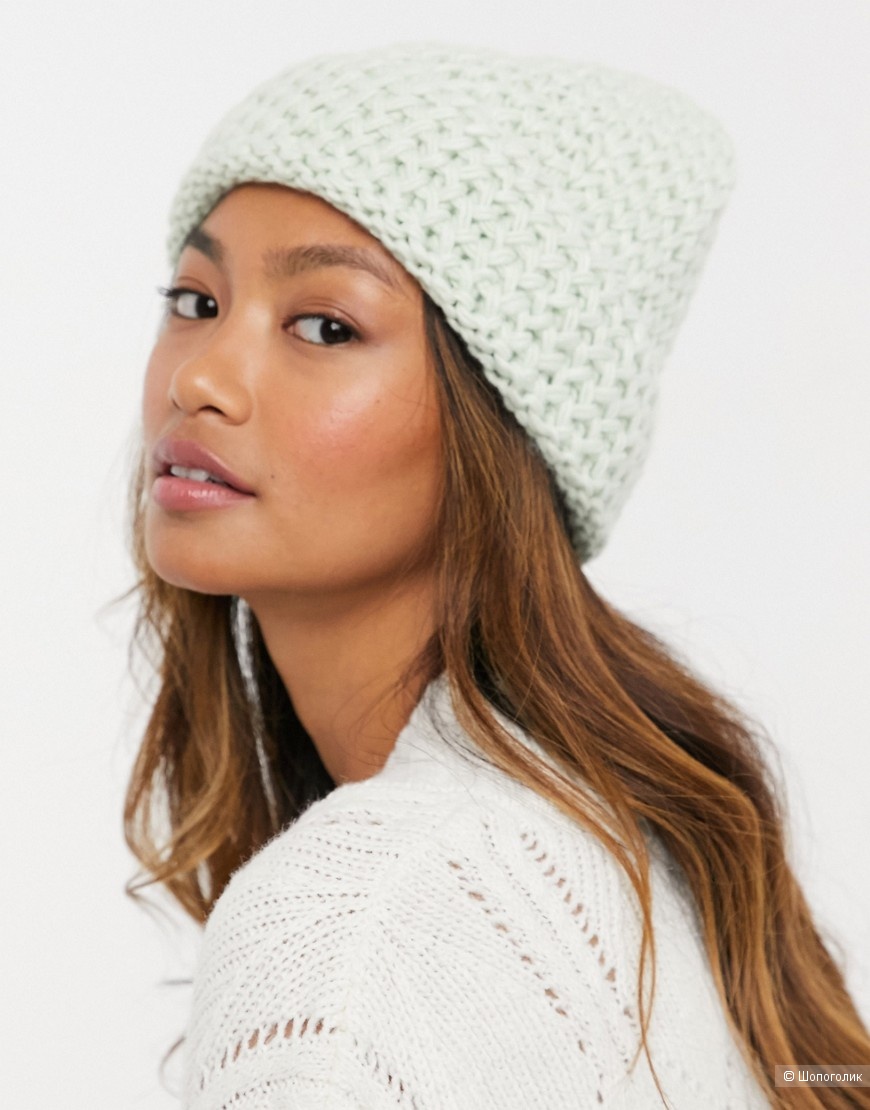 Шапка-бини объемной вязки ASOS DESIGN, one size