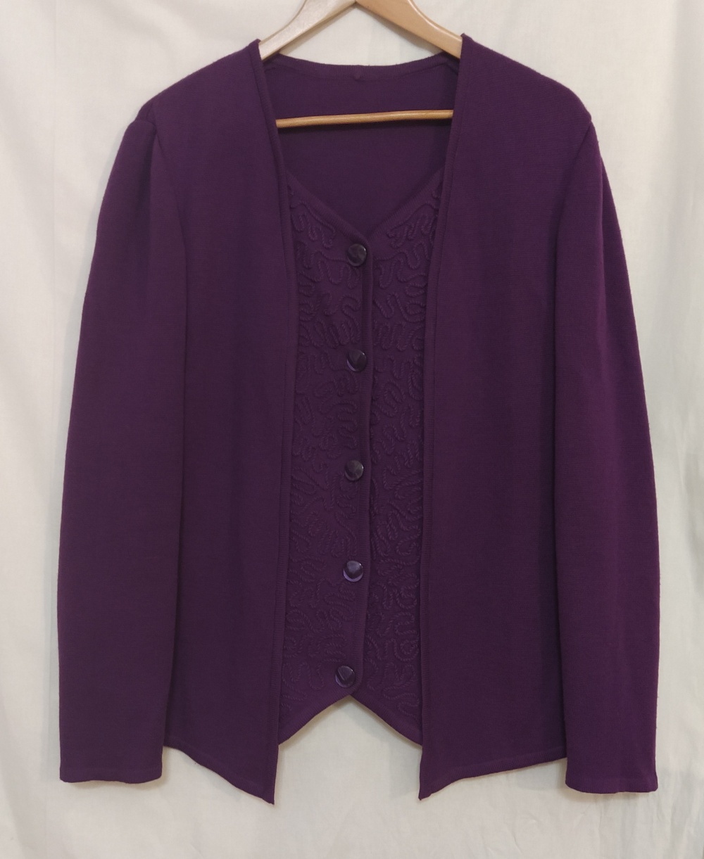 Костюм шерстяной из жакета и юбки, no brand, XXL