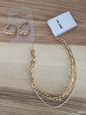Серьги+ колье About you, one size