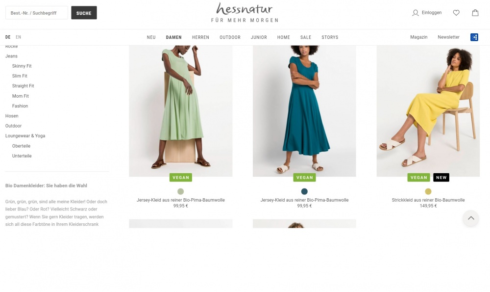 Платье бренда  Hessnatur  размер 36.