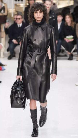 Кожаное пальто KENZO, размер 42, на 44-46-48