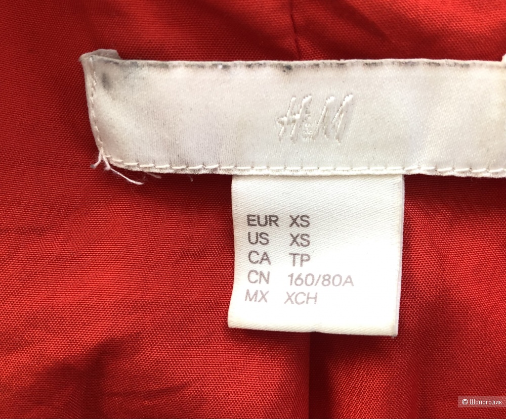 Атласный бомбер H&M размер производителя XS