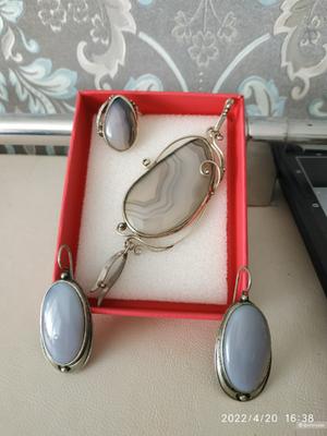 Серьги с агатом