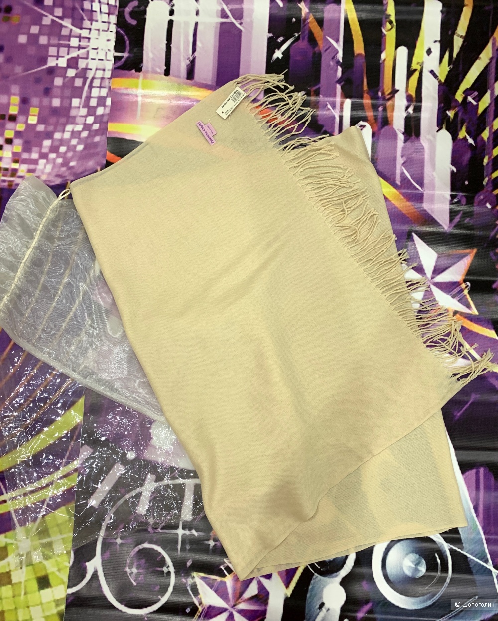 Палантин бренд Pashmina comfort AMIGA FASHION 180х70 см