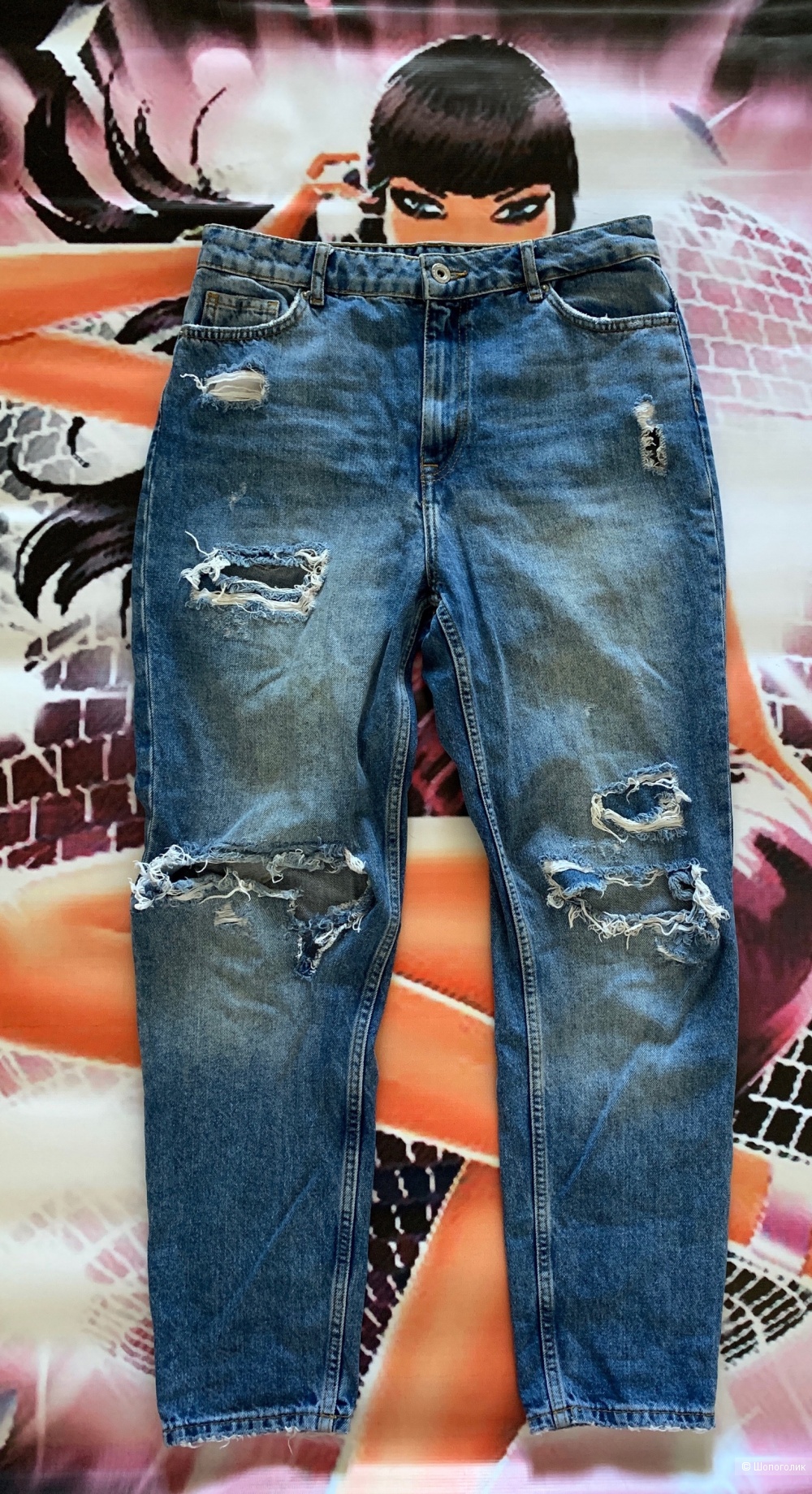 Джинсы Bershka denim mom  eur 40 usa 08 mex 30 made in Turkey