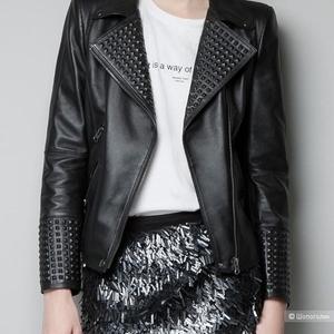 Кожаная куртка Zara 42 44 S