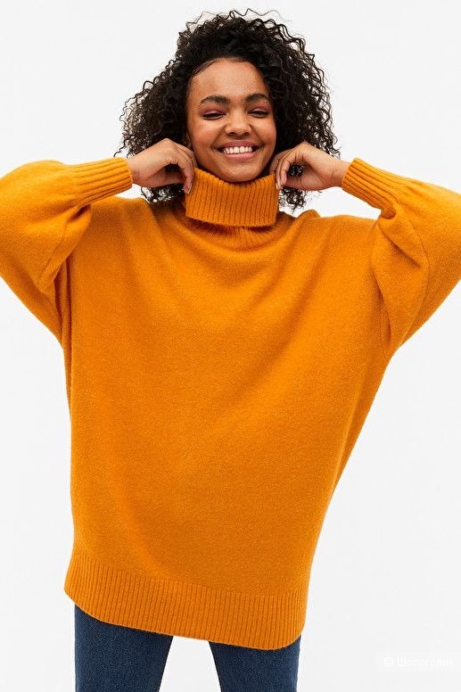 Джемпер водолазка кашемир Elena Cao marigold , 44-54
