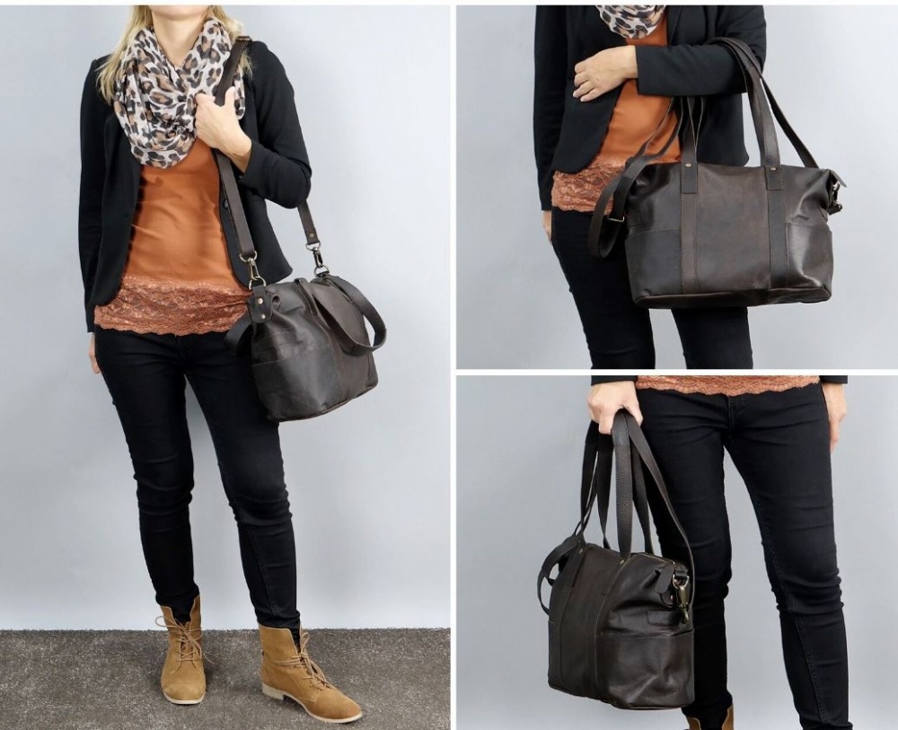 Женская наплечная сумка LECONI шоппер ретро