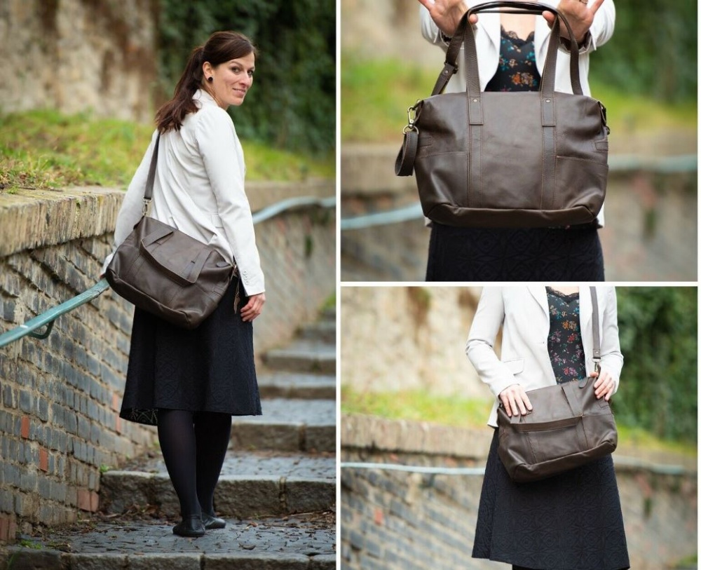 Женская наплечная сумка LECONI шоппер ретро