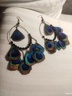 Серьги Павлин