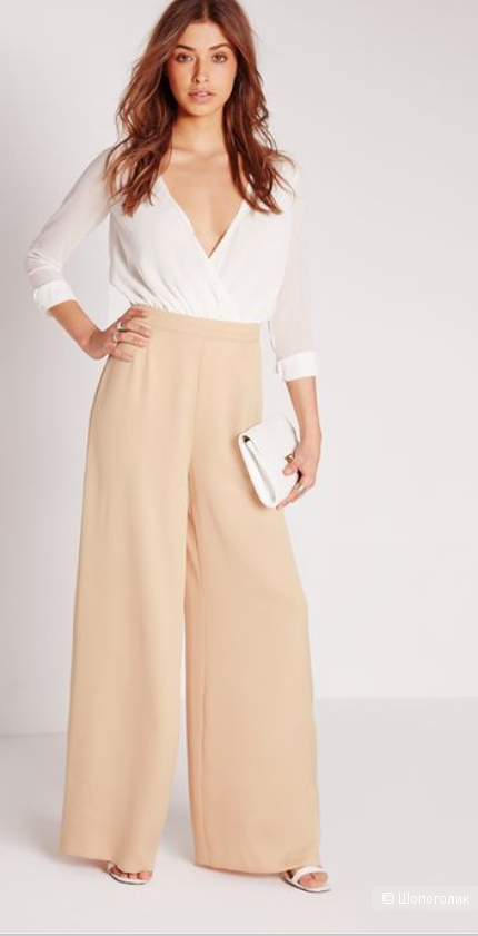 Брюки кремового цвета Marie Mero,  на 48-50