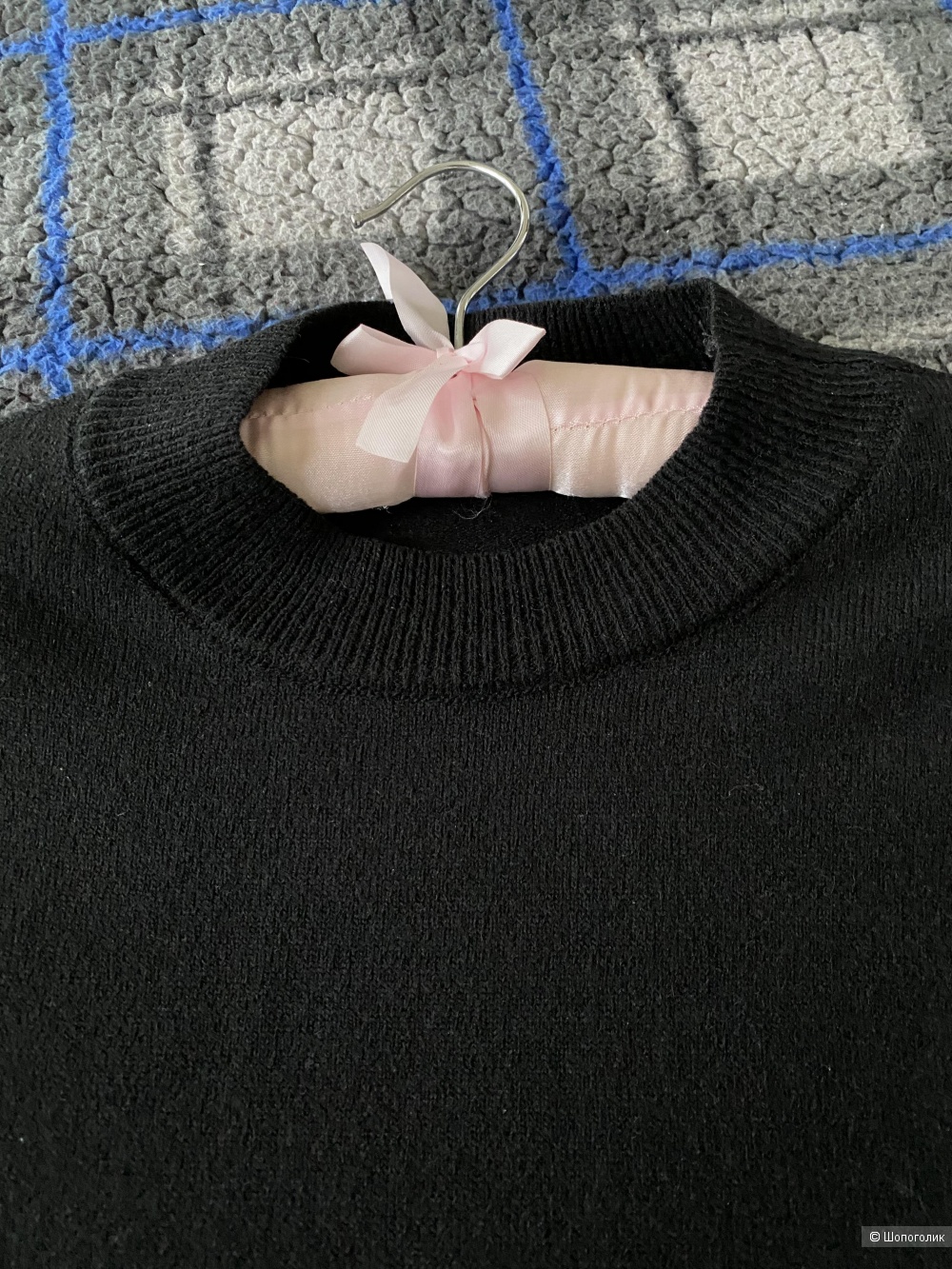 Трикотажное платье кокон теплое на 50-52