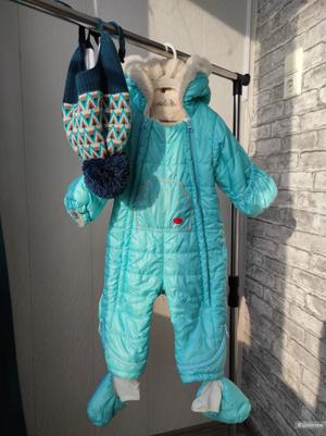 Комбинезон-трансформер, batik, размер 74 + шапка