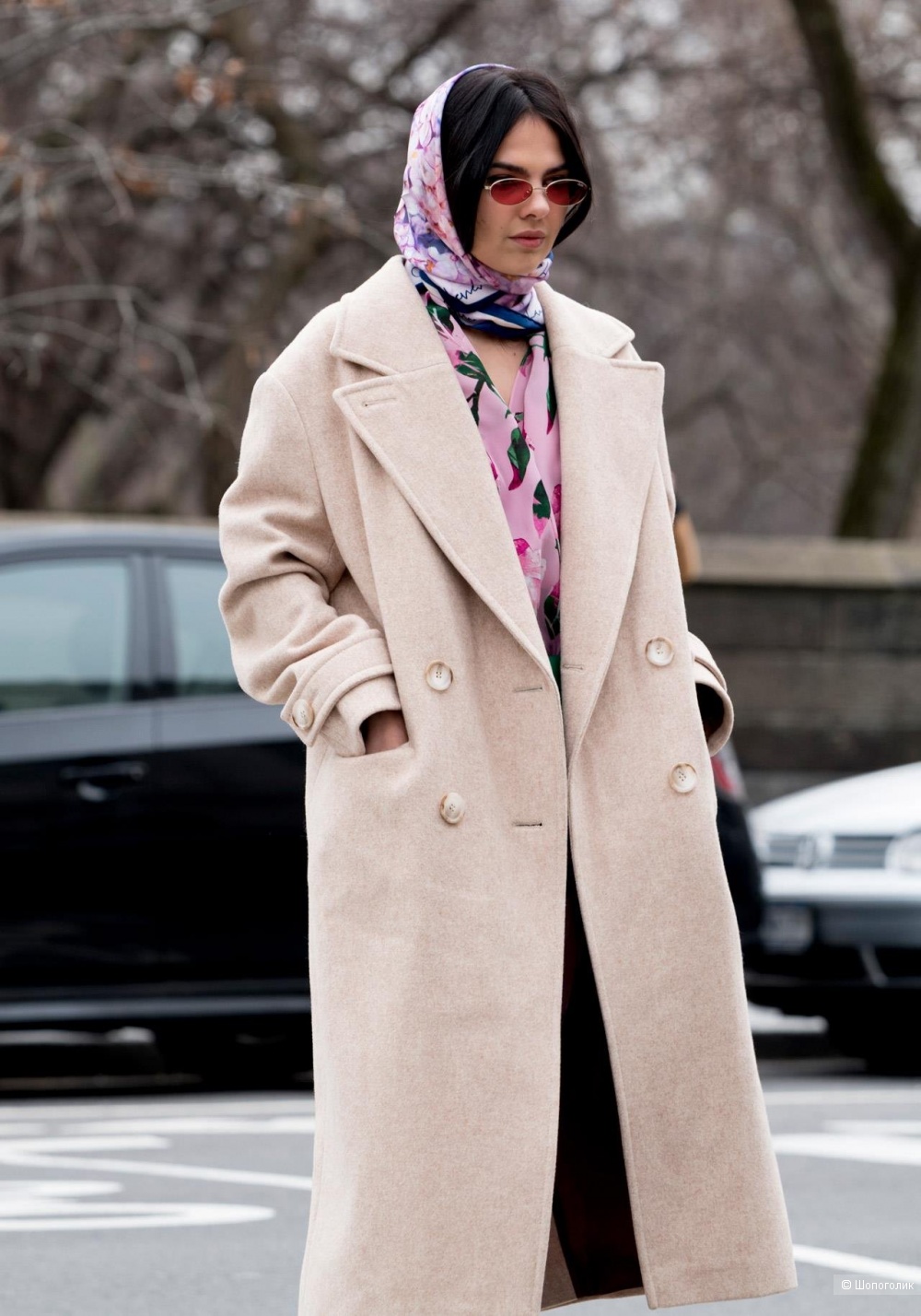 Шелковый платок Coccinelle 90x90 см