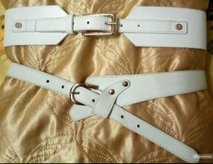 Сет из двух кожаных ремней размер 44-48