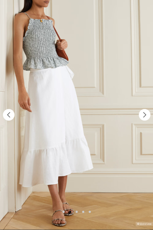 Юбка размера ХL из льна от американского бренда REFORMATION