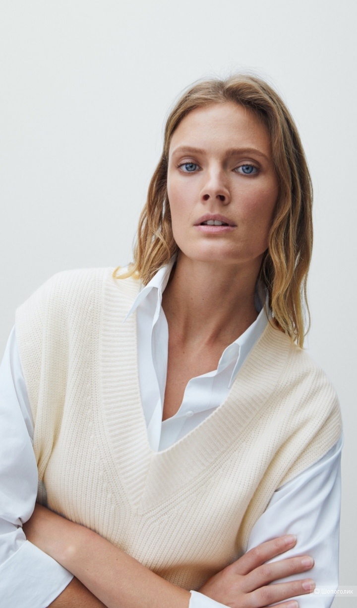 Шерстяной жилет Massimo Dutti, оверсайз