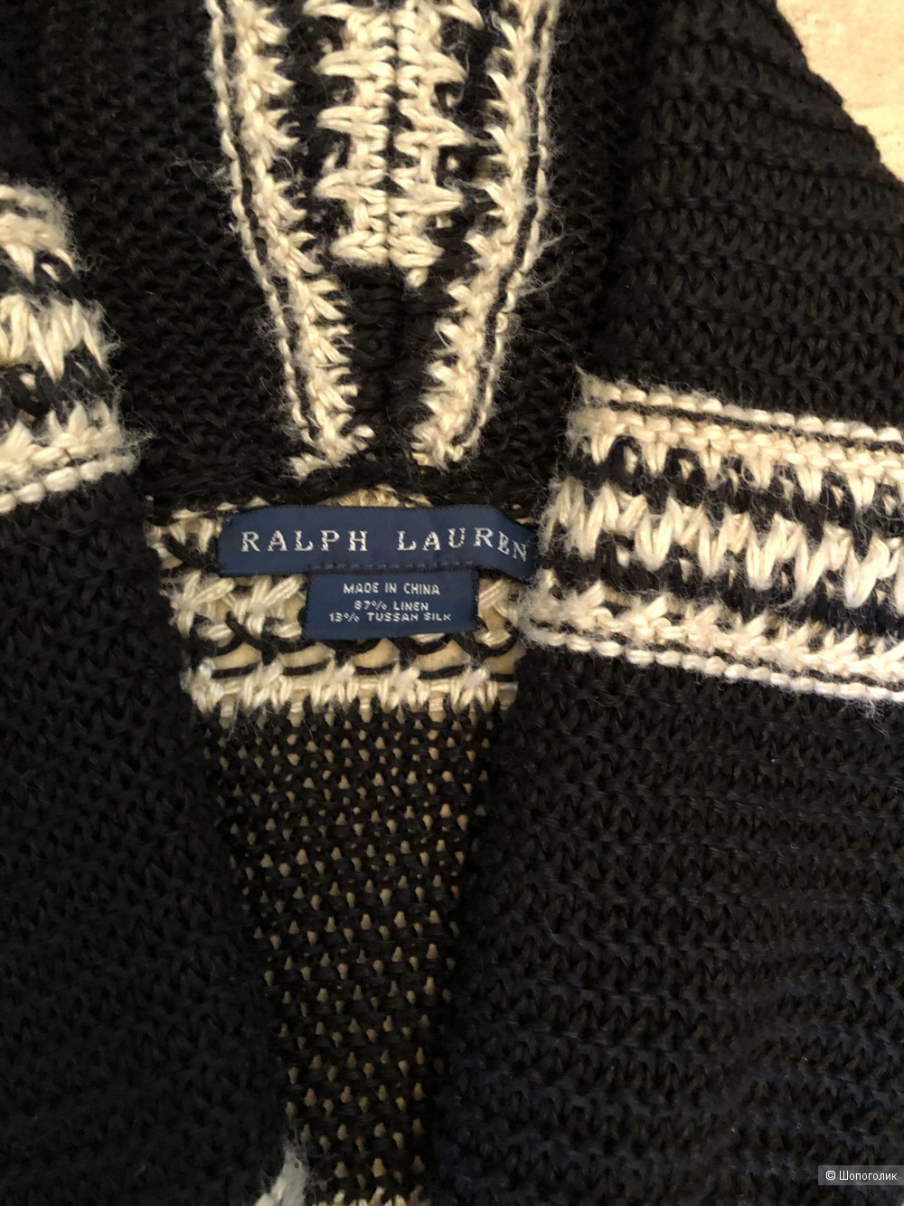 Кардиган лен/шелк Ralph Lauren Blue Label, размер M