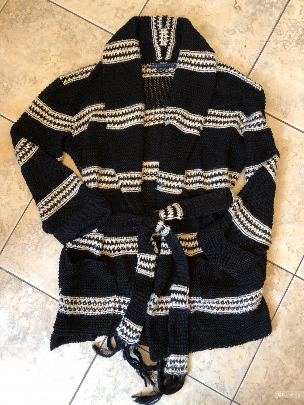 Кардиган лен/шелк Ralph Lauren Blue Label, размер M