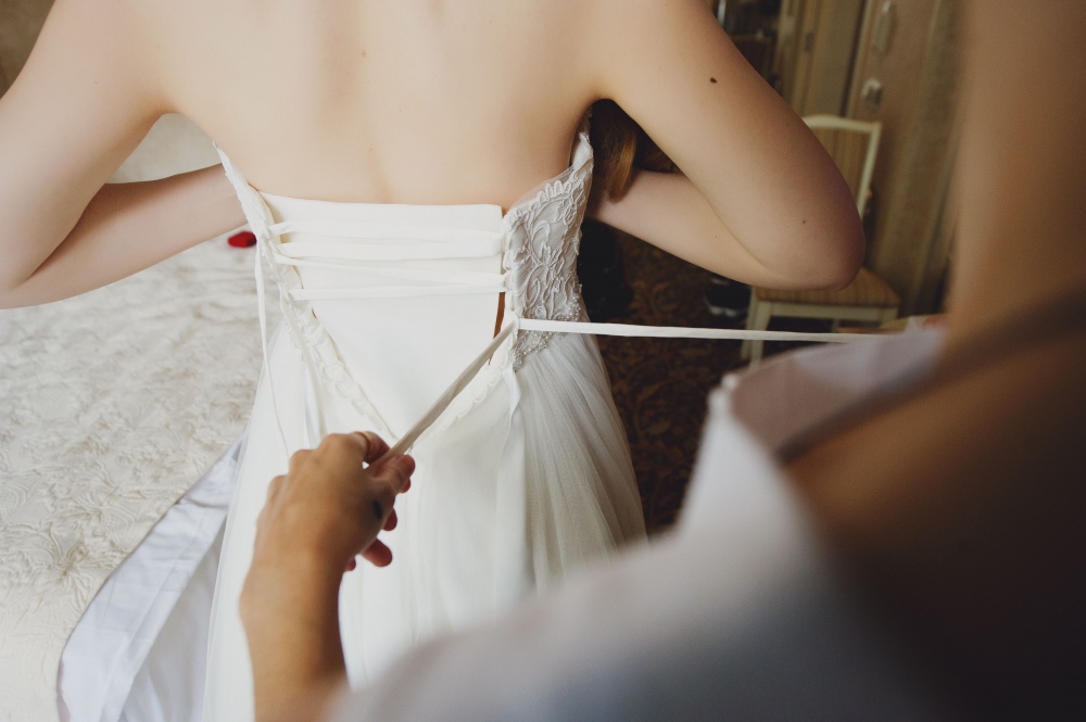 Свадебное платье с открытыми плечами, 42-44, Natalia Romanova, Мэри Трюфель