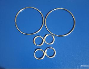 Серьги-конго, серебро 925