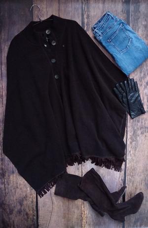 Шерстяное пончо Wolsey размер one size