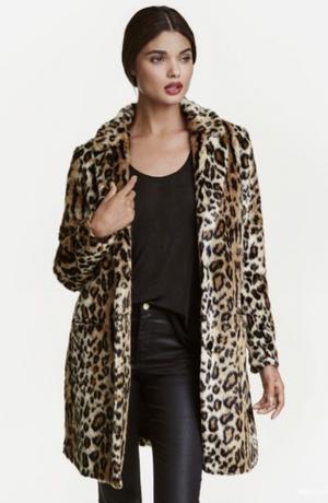 Пальто меховое H&M, размер 44-46