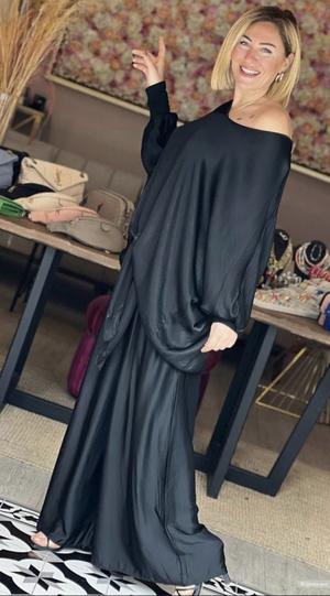 Костюм брючный мокрый шелк Italy with love, 46-56