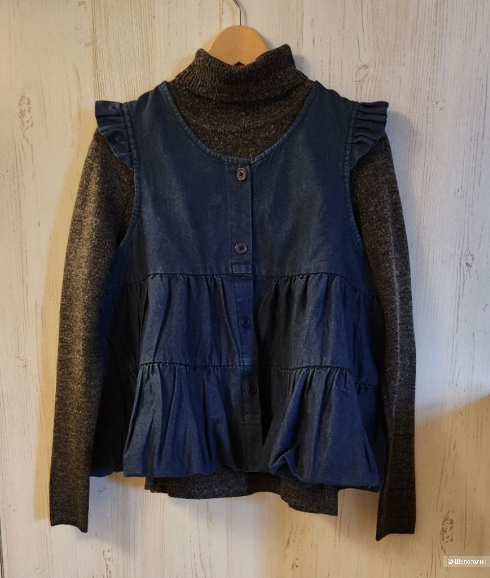 Джинсовый жилет Johnature. Размер One Size