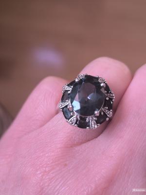 Кольцо из серебра 925 пробы с природными Сапфирами