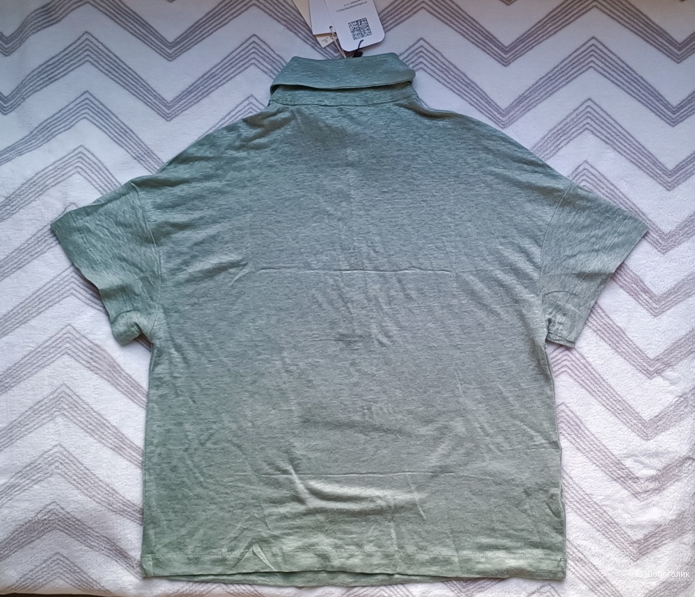 Льняная футболка-поло Mango, S