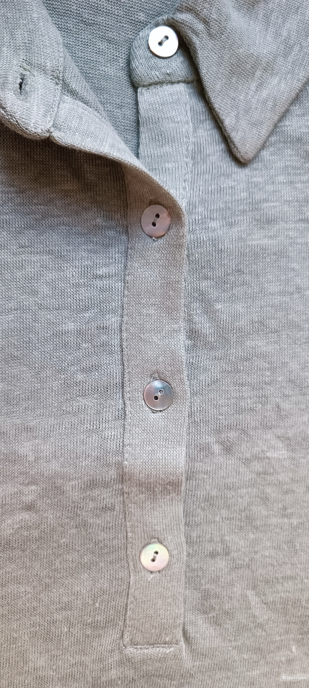 Льняная футболка-поло Mango, S