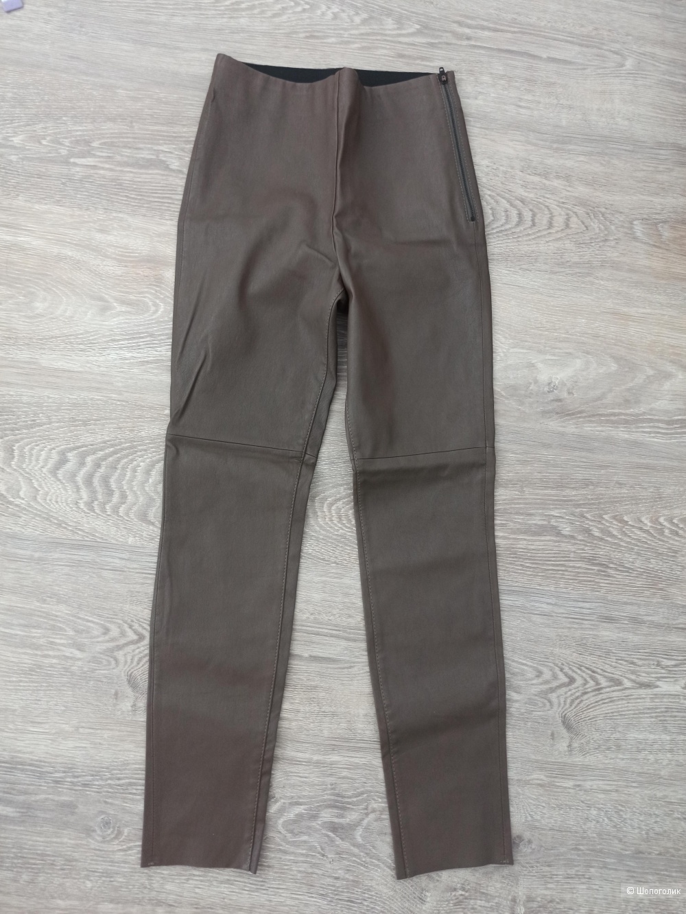 Кожаные леггинсы H&M Premium  / 44