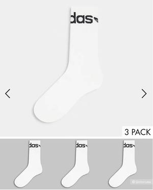 Носки унисекс Adidas, сет 3 пары, р.EU 40-42
