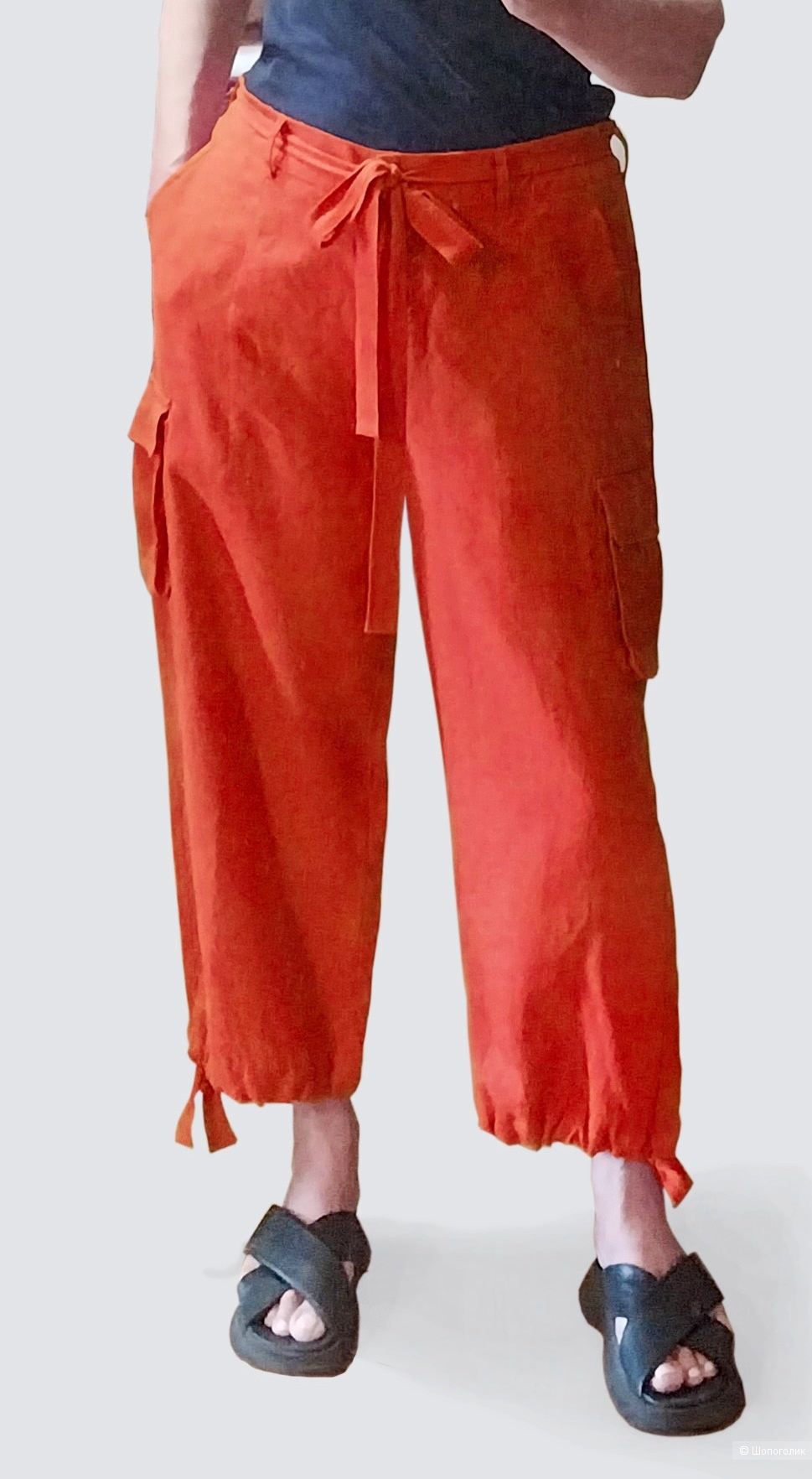 Брюки карго льняные my Own (Великобритания). Размер D 44/ GB 18/ F 46.