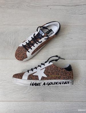 Кроссовки кеды Golden Goose леопард принт , 40р