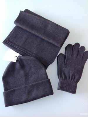 Комплект H&M, шапка, шарф, перчатки