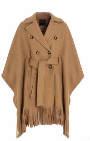 Пальто пончо с бахромой Poem 46-54
