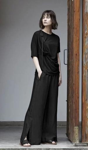 Черный шелковый топ Rizhuo, M