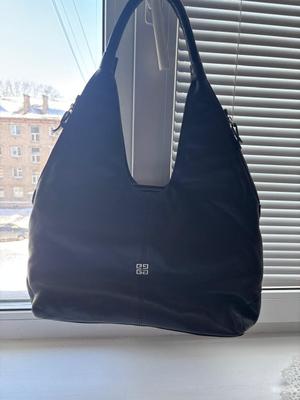 Большая кожаная сумка-шопер