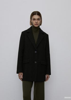 Пальто женское шерсть однобортное с подкладом 12 storeez размер Л