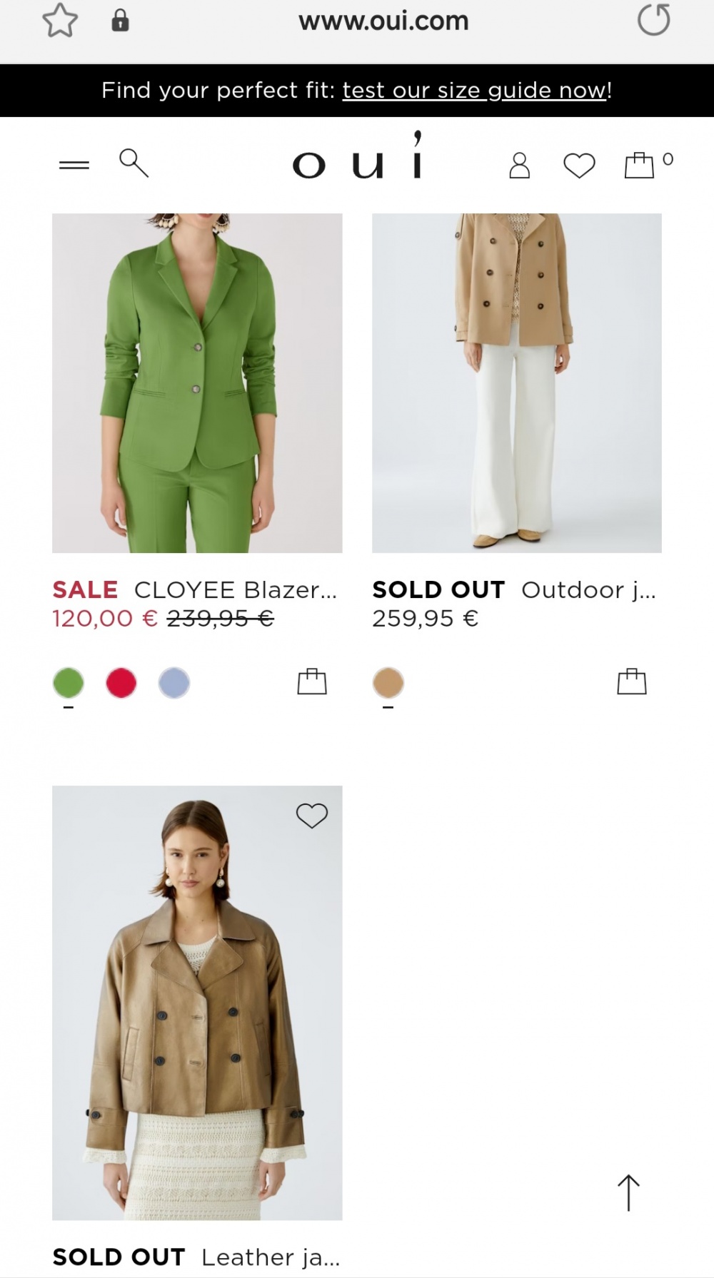 Двухсторонняя парка OUI р:36 наш 42