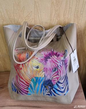 Сумка шоппер, Италия, ручная работа